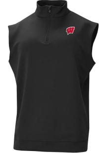 Mens Wisconsin Badgers Black Columbia Heat Seal Wickham Hills Vest