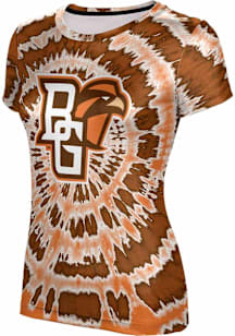ProSphere Bowling Green Falcons Womens Orange Tie Dye Short Sleeve T-Shirt