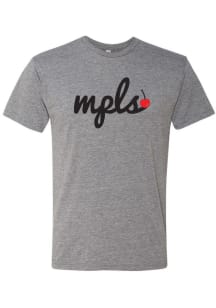 Minneapolis Grey MPLS Cherry on Top Short Sleeve Fashion T Shirt