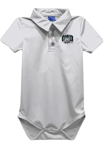 Vive La Fete Ohio Bobcats Baby White Team Short Sleeve One Piece Polo