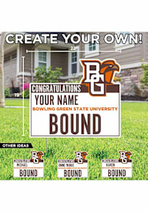 Bowling Green Falcons Custom Bound Yard Sign - White