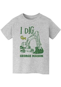 Vive La Fete George Mason University Youth Grey Excavator Short Sleeve T-Shirt