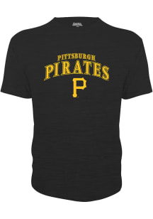 Pittsburgh Pirates Youth Black Arched Wordmark Short Sleeve T-Shirt