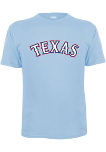 Texas Rangers Youth Light Blue Texas Wordmark Short Sleeve T-Shirt