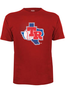 Texas Rangers Youth Red State Cooperstown Short Sleeve T-Shirt