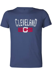 Cleveland Guardians Youth Navy Blue Coop Wordmark Short Sleeve Fashion T-Shirt