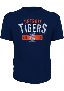 Detroit Tigers Youth Navy Blue Cooperstown Wordmark Short Sleeve T-Shirt