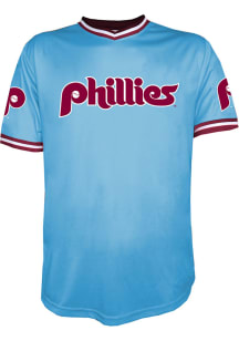 Philadelphia Phillies Youth Light Blue Cooperstown Sublimated Jersey Short Sleeve T-Shirt