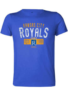 Kansas City Royals Youth Blue Coop Wordmark Short Sleeve Fashion T-Shirt