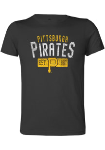 Pittsburgh Pirates Youth Black Coop Wordmark Short Sleeve Fashion T-Shirt