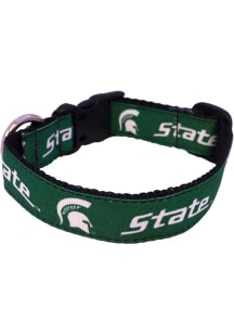 Green Michigan State Spartans Ribbon Pet Collar