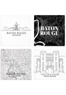 Baton Rouge Minimalistic Set of 4 Coaster