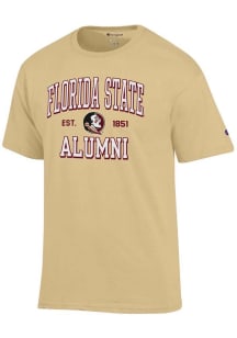 Champion Florida State Seminoles Gold Est Alumni Jersey Short Sleeve T Shirt