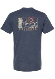 Colorado Navy Blue Aspen Deer Short Sleeve Fashion T Shirt
