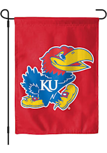 Kansas Jayhawks 13x18 2 Sided Garden Flag - Red