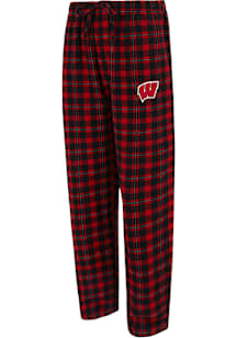 Concepts Sport Wisconsin Badgers Mens Black Plaid Hawthorn Sleep Pants