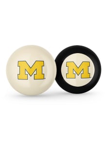 NCAA Michigan Wolverines Cue Ball &amp; 8 Ball Billiard Balls - Black