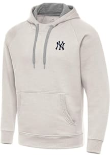 Antigua New York Yankees Mens White Victory Long Sleeve Hoodie