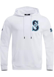 Pro Standard Seattle Mariners Mens White Classic Chenille Long Sleeve Hoodie