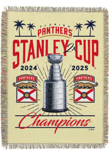 Florida Panthers 2025 Stanley Cup Champions 48x60 Tapestry Blanket