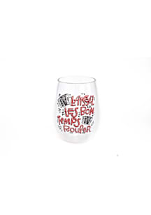 Louisiana 8 oz. Stemless Wine Glass - Red