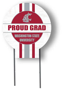 Washington State Cougars KH Sports Fan Grad graduation graphic Yard Sign - White