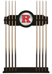 Black Rutgers Scarlet Knights Solid Wood Cue Rack Pool Cue