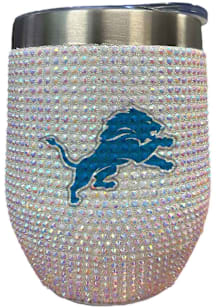 Detroit Lions 12oz White Bling Stainless Steel Stemless - White