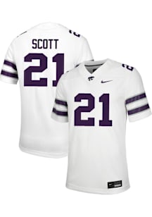 jojo scott  Nike K-State Wildcats White Football NIL Game Football Jersey