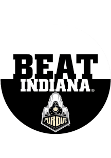 Black Purdue Boilermakers 3&quot; Beat Indiana Button