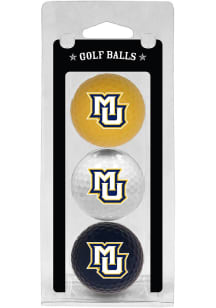 Marquette Golden Eagles 3 Pack Golf Balls