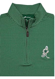 Michigan State Spartans Mens Green Ice Hockey Sparty Long Sleeve Qtr Zip Fashion Pullover