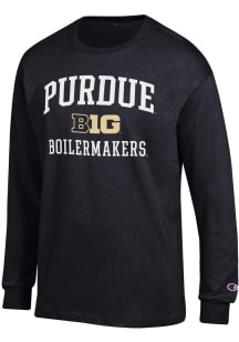 Mens Purdue Boilermakers Black Champion Big Ten Jersey Tee