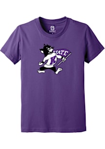 Youth K-State Wildcats Purple Summit Sportswear Willie Short Sleeve Fashion T-Shirt