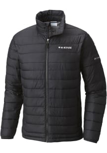 Columbia K-State Wildcats Mens Heat Seal Powder Heavyweight Jacket - Black