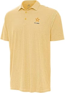 Antigua Army Mens Gold Twine Short Sleeve Polo