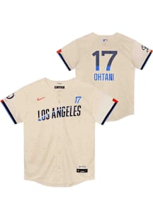Shohei Ohtani  Los Angeles Dodgers Boys White City Connect Baseball Jersey