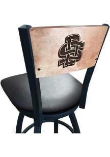 South Dakota State Jackrabbits Vinyl Seat Maple Back Swivel Pub Stool - Black