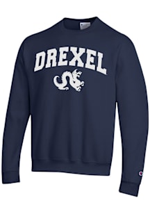 Mens Drexel Dragons Navy Blue Champion University Seal Crew Sweatshirt