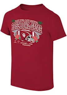 Indiana Hoosiers Youth Crimson 2025 Rose Bowl Game Short Sleeve T-Shirt