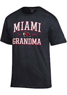 Champion Miami RedHawks Black Est. Date Grandma Jersey Short Sleeve T Shirt
