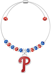 Philadelphia Phillies 2-Tone Beaded Toggle Womens Bracelet