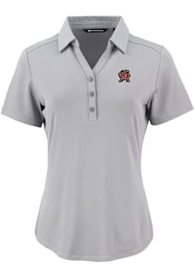 Cutter and Buck Maryland Terrapins Womens Ash Forge Eco Polo Short Sleeve Polo Shirt