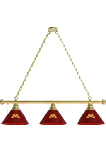 Gold Minnesota Golden Gophers 3 Shade Billiard Lamp