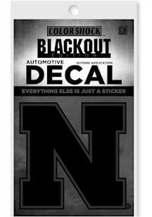 Nebraska Cornhuskers Black Out Auto Decal - Black