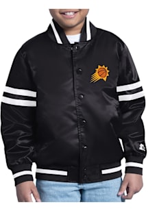 Starter Phoenix Suns Youth Black Satin Medium Weight Jacket