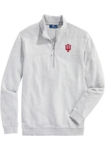 Mens Indiana Hoosiers Grey Vineyard Vines Shep Shirt Qtr Zip Pullover