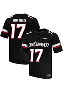 Giyahni Kontosis Nike Mens Black Cincinnati Bearcats NIL Name And Number Football Jersey