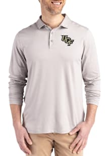Cutter and Buck UCF Knights Mens Grey Coastline Long Sleeve Polo Shirt