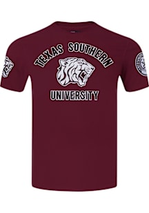 Pro Standard Texas Southern Tigers Maroon Stacked Logo Short Sleeve T Shirt